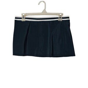 Sonoma Womens Swim Skirt 10 Navy White Swimwear Built-In Briefs Beach Preppy
